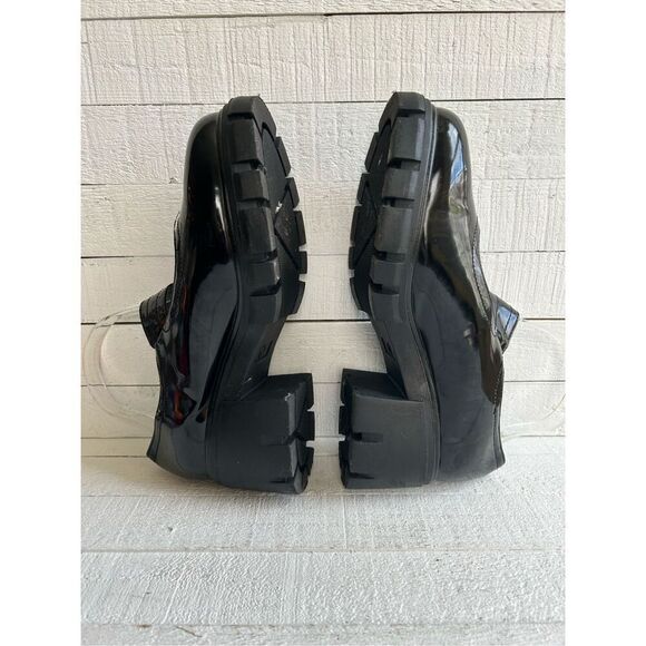 ASOS DESIGN Black Patent Chunky Mary Jane Platform Shoes Buckle Strap Grunge Y2K - Picture 5 of 9